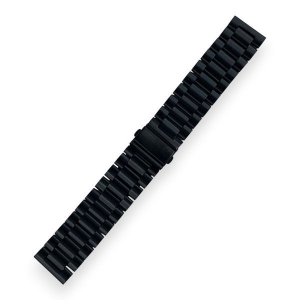 Ремінець сталевий велика ланка 22 мм для OnePlus Watch 2 чорний 0058401 фото