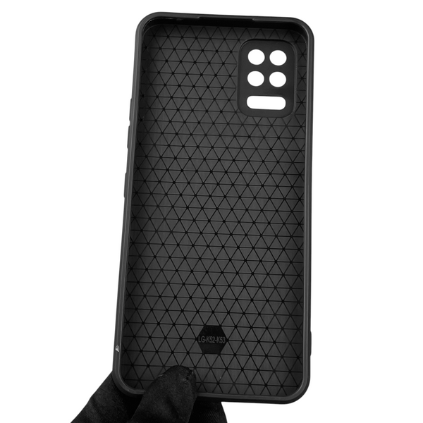 Чехол для LG K42 бронированный с кольцом со шторкой на лг к42 чёрный rg1 0016016 фото