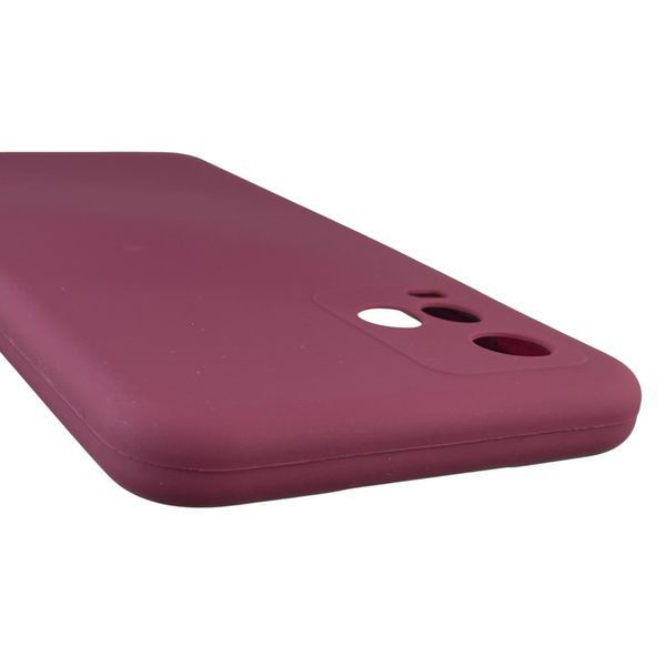 Чехол для Vivo Y21S силиконовый с микрофиброй нескользящий на виво у21с бордовый 0032351 фото