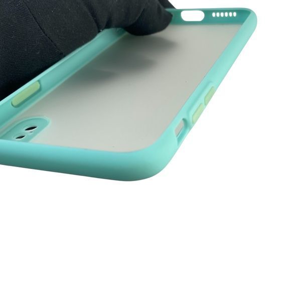 Чохол для телефона Apple iPhone XS з високими бортами із захистом камери на айфон хс бірюзовий 0025869 фото
