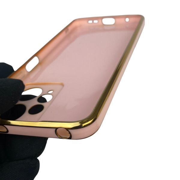 Чехол для Xiaomi Redmi Note 12 4G с защитой камеры с золотой окантовкой на сяоми редми нот 12 пудровый gs1 0019983 фото