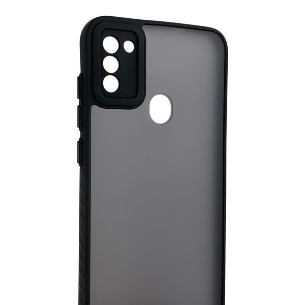 Чохол для Samsung Galaxy A11 чорний матовий напівпрозорий (бампер, захист камери) 0062175 фото