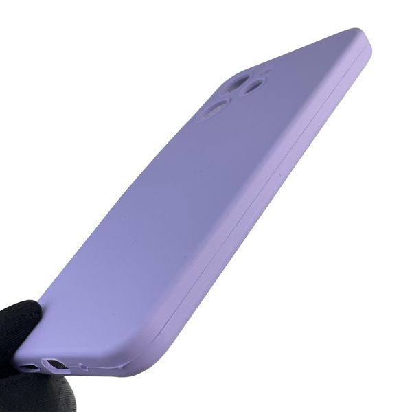 Чехол для Xiaomi Redmi 12 4G силиконовый с микрофиброй нескользящий на сяоми редми 12 4г сиреневый 0032579 фото