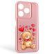 Чохол силіконовий Soft Touch з 3D принтом милий ведмедик для TECNO Spark 10C (KI5m) рожевий (Повний захист камери) 0044937 фото 1