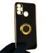 Чохол для Tecno Spark 7 Go (KF6m) з кільцем-підставкою із золотою окантовкою на техно спарк 7 го чорний gs1 0021116 фото 1