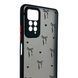 Чохол для телефона Xiaomi Redmi Note 11 Pro 4G с 3D принтом бантики з серцями із захистом камери чорний 0059387 фото 3