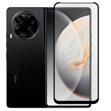 Захисне скло 6D OG для телефона Tecno Camon 30 повноекранне протиударне на техно камон 30 чорне 0013966 фото