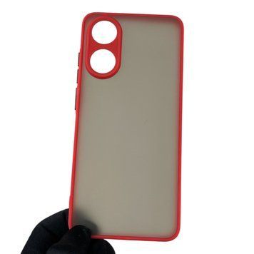 Чехол для OPPO A78 4G матовый с высокими бортами с защитой камеры на оппо а78 4г красный 0013395 фото