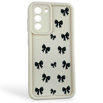 Чехол силиконовый Soft Touch с 3D принтом для Samsung Galaxy S21 молочный (Полная защита камеры) 0057691 фото