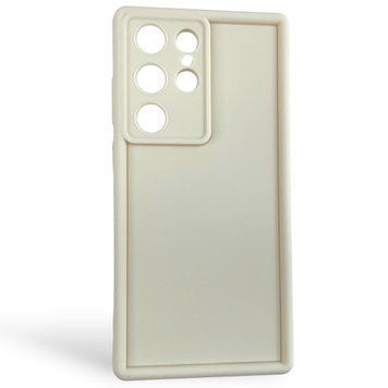 Чехол силиконовый Soft Touch для Samsung Galaxy S23 Ultra молочный (Полная защита камеры) 0054088 фото