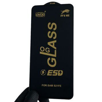 Защитное стекло 6D OG для телефона Samsung Galaxy S21 FE G990B полноэкранное на самсунг с21 фе чёрное 0002607 фото