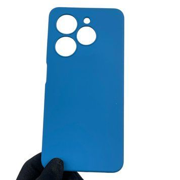 Чехол для Tecno Spark 20C BG7n силиконовый с микрофиброй нескользящий на техно спарк 20с синий 0032268 фото