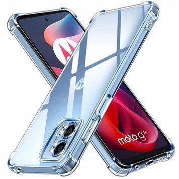 Чехол для Motorola E14 прозрачный с бронь углами с защитой камеры противоударный (борта выше экрана, моторола е14) 0061778 фото