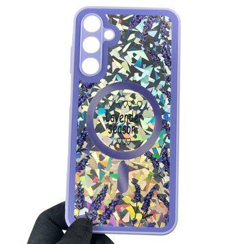 Чохол для Samsung Galaxy A25 5G (SM-A256B) з 3д ефектом з магнітом магсейф блискучий на самсунг а25 5г бузковий 0012003 фото