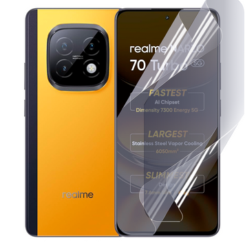 Плівка гідрогелева для Realme Narzo 70 Turbo глянсова протиударна на реалмі нарзо 70 турбо прозора 0033975 фото
