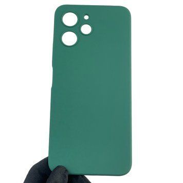 Чехол для Xiaomi Redmi 12 4G силиконовый с микрофиброй нескользящий на сяоми редми 12 4г зеленый 0032580 фото