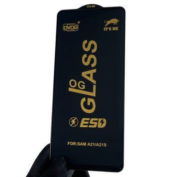 Захисне скло 6D OG для телефону Samsung Galaxy A21 SM-A217F протиударне на самсунг а21 чорне 0004237 фото