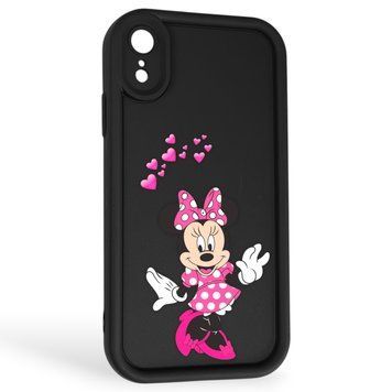 Чехол силиконовый Soft Touch с 3D принтом волшебной минни маус для Apple iPhone Xr черный (Полная защита камеры) 0050469 фото