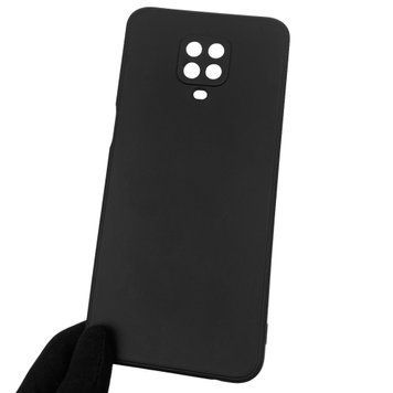 Чехол для Xiaomi Redmi Note 9S однотонный с квадратными гранями с защитой камеры на сяоми редми нот 9с чёрный 0001225 фото
