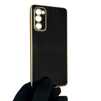 Чехол для Samsung Galaxy S20 FE SM-G780G с защитой камеры с золотой окантовкой на самсунг с20 фе черный gs1 0019810 фото