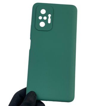 Чехол для Xiaomi Redmi Note 10 Pro 4G силиконовый с микрофиброй на сяоми редми нот 10 про 4г зеленый 0032640 фото