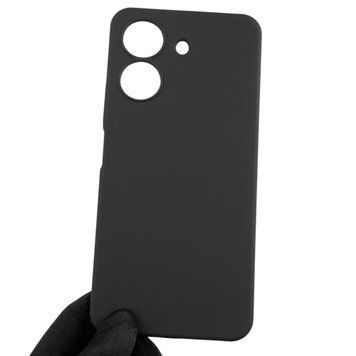 Чехол для Xiaomi POCO C65 силиконовый с микрофиброй нескользящий на сяоми поко с65 черный 0032467 фото