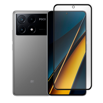 Защитное стекло для телефона Xiaomi Poco X6 Pro 5G противоударное полноэкранное на сяоми поко х6 про 5г черное 0038924 фото