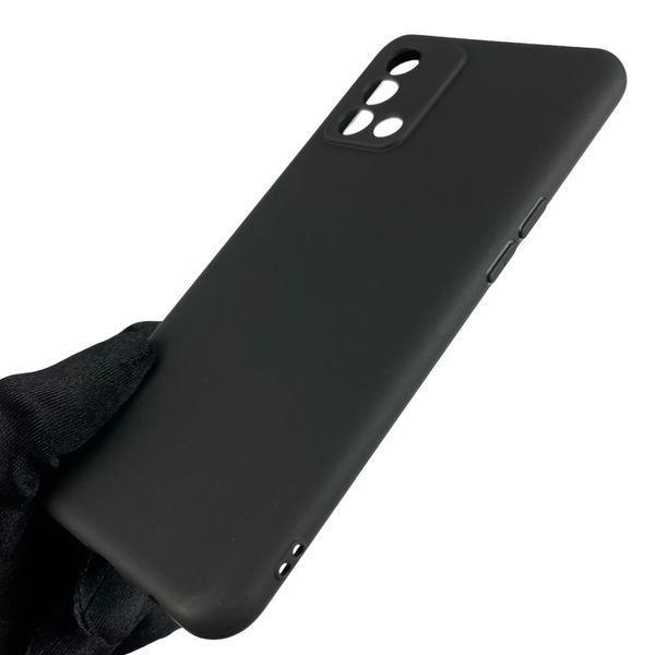 Чохол для OPPO A74 (4G) однотонний із захистом камери на оппо а74 4г чорний 0004379 фото