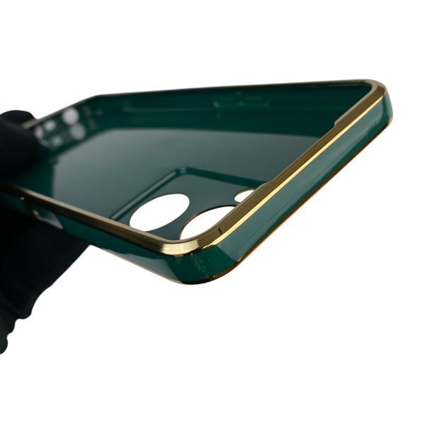 Чехол для OPPO A77s 4G с кольцом MagSafe с золотой окантовкой на оппо а77с темно-зелёный gs1 0022752 фото