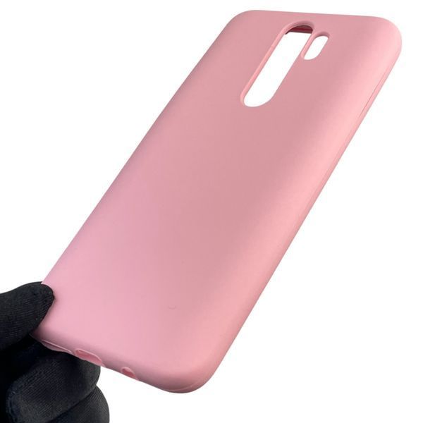 Чохол для Xiaomi Redmi Note 8 Pro силіконовий з мікрофіброю нековзний на сяомі редмі нот 8 про рожевий 0032784 фото