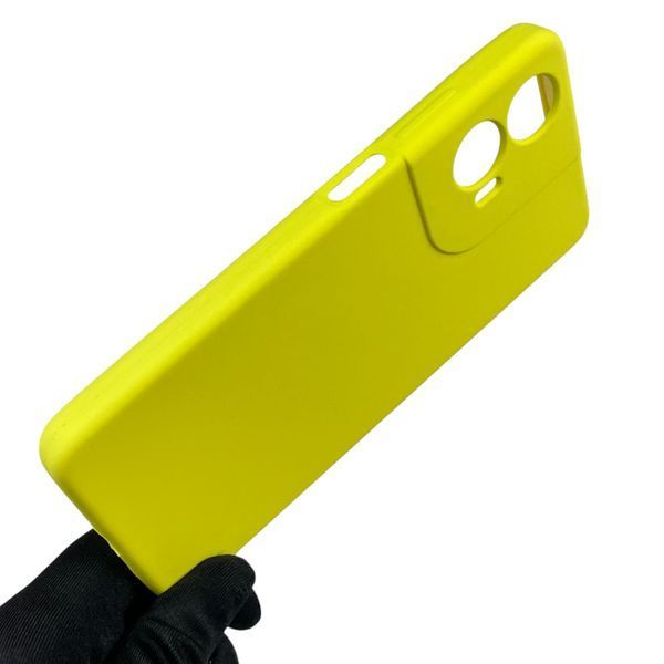 Чохол для Motorola Moto G04 (XT2421-2) силіконовий з мікрофіброю нековзний на моторола г04 жовтий 0031721 фото