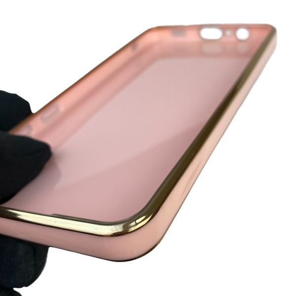 Чехол для Samsung Galaxy A02 SM-A022G с защитой камеры с золотой окантовкой на самсунг а02 пудровый gs1 0019657 фото