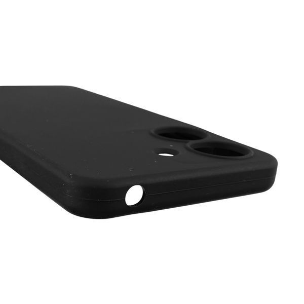 Чехол для Xiaomi POCO C65 силиконовый с микрофиброй нескользящий на сяоми поко с65 черный 0032467 фото