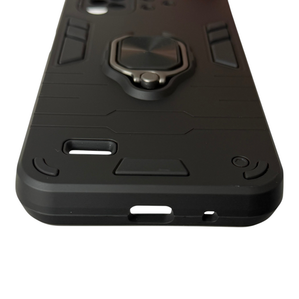 Чехол противоударный с кольцом для Umidigi Bison X10 черный (бронированный, 2 слоя) 0059774 фото