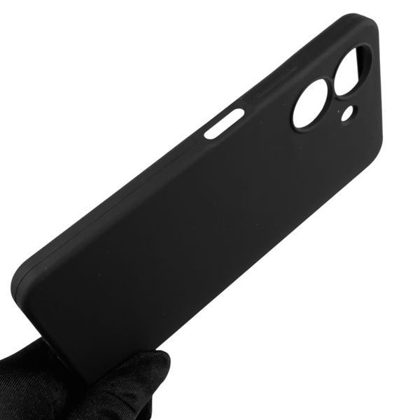 Чехол для Xiaomi POCO C65 силиконовый с микрофиброй нескользящий на сяоми поко с65 черный 0032467 фото