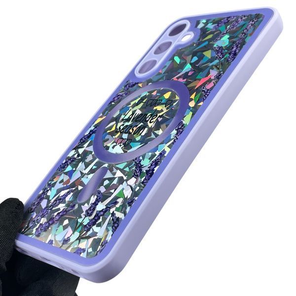 Чехол для Samsung Galaxy A25 5G (SM-A256B) с 3д эффектом с магнитом магсейф на самсунг а25 5г сиреневый 0012003 фото