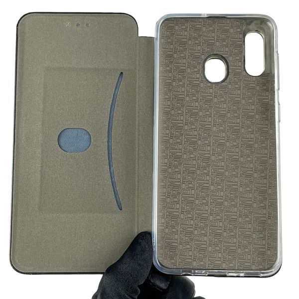 Чохол-книжка для Samsung Galaxy A20 SM-A205F з підставкою на самсунг а20 чорна 0000474 фото