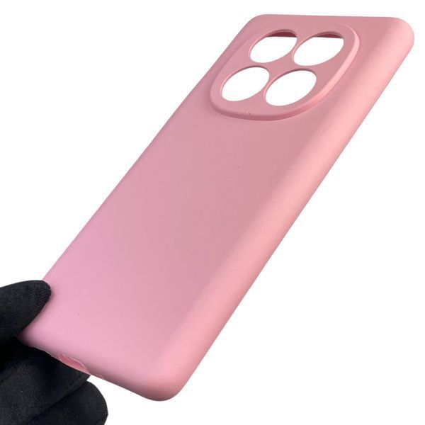 Чехол для Xiaomi Poco X7 силиконовый с микрофиброй нескользящий на сяоми поко х7 розовый 0032533 фото