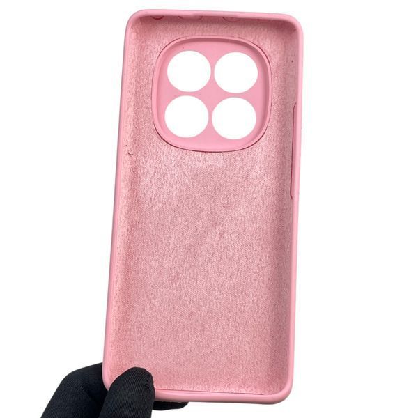 Чехол для Xiaomi Poco X7 силиконовый с микрофиброй нескользящий на сяоми поко х7 розовый 0032533 фото