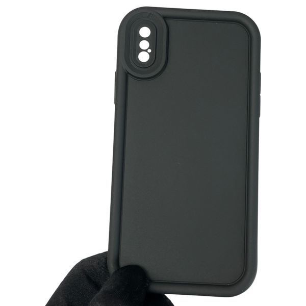 Чехол силиконовый Soft Touch с 3D принтом для Apple iPhone X черный (Полная защита камеры) 0044614 фото