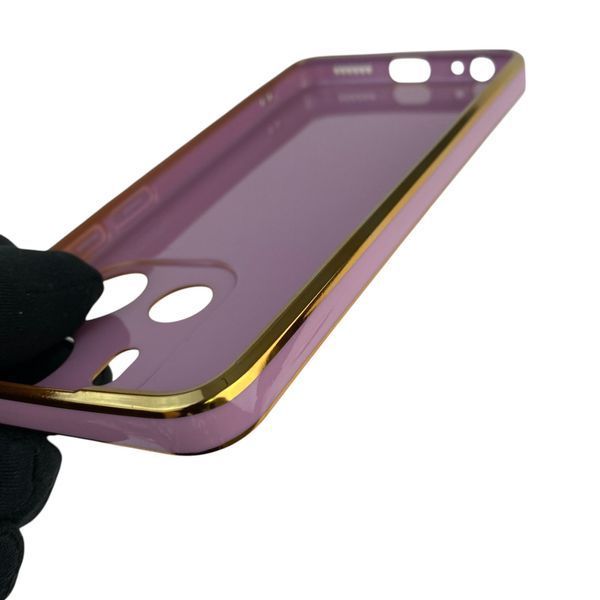 Чехол для Infinix Smart 7 с защитой камеры с золотой окантовкой на инфиникс смарт 7 черничный gs1 0020251 фото