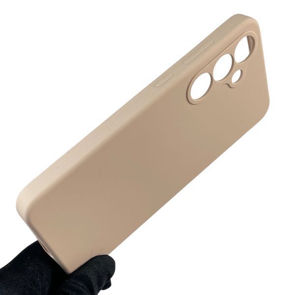 Чохол для Samsung Galaxy S24 FE (SM-S721B) силіконовий з мікрофіброю нековзний на самсунг с24 фе пудровий 0032198 фото