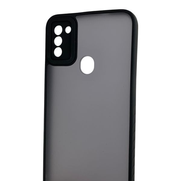 Чохол для Samsung Galaxy M11 чорний матовий напівпрозорий (бампер, захист камери) 0062177 фото