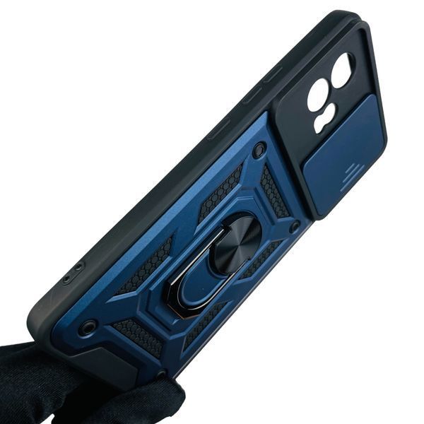 Чохол для Motorola G72 PAVG0004RS броньований з кільцем зі шторкою на камеру на моторолу г72 темно-синій 0001654 фото