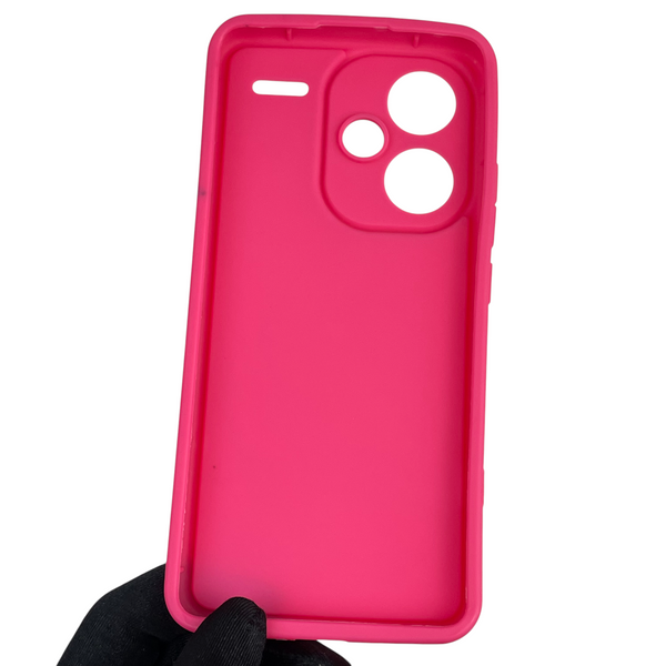 Чохол силіконовий Soft Touch з 3D принтом для Xiaomi Redmi Note 13 Pro Plus 5G малиновий (Повний захист камери) 0042370 фото