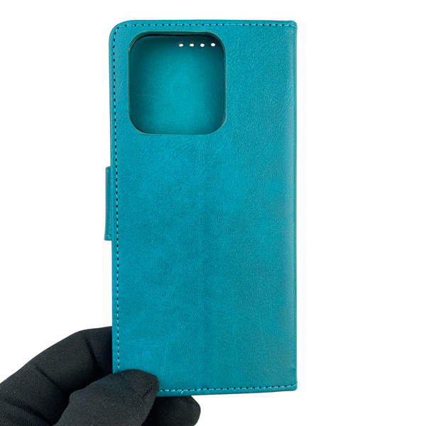 Чохол-книжка для телефона Xiaomi Redmi 10C шкіряна з магнитною застібкою на сяомі редмі 10с бірюзова 0025368 фото