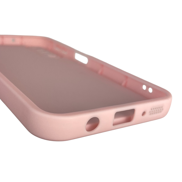 Чехол силиконовый оригинальный Soft Touch с 3D принтом милый мишка для Samsung Galaxy A7 2018 (SM-A750) розовый (Полная защита камеры) 0043545 фото