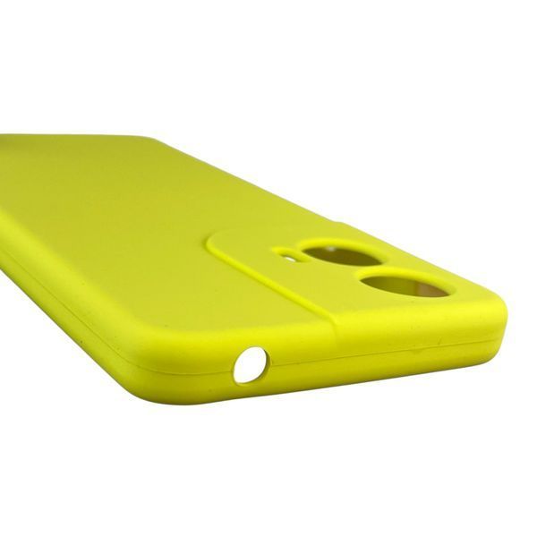 Чохол для Motorola Moto G04 (XT2421-2) силіконовий з мікрофіброю нековзний на моторола г04 жовтий 0031721 фото