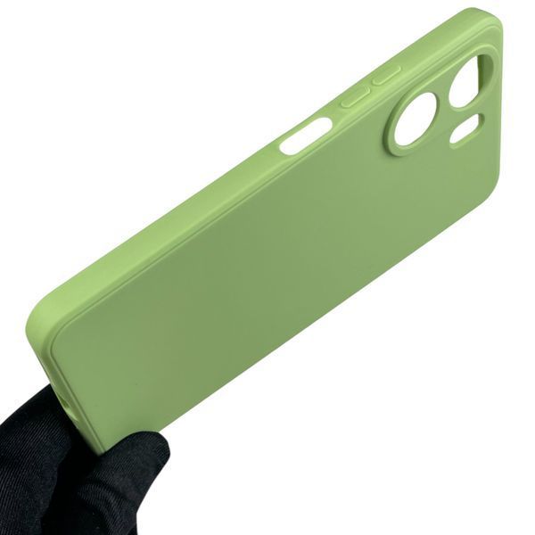 Чехол для Xiaomi Redmi 13С с квадратными гранями с защитой камеры на сяоми редми 13с фисташковый 0012754 фото