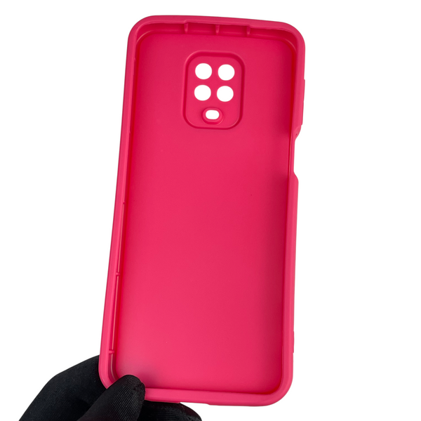 Чохол силіконовий оригінальний Soft Touch з 3D принтом милий ведмедик для Xiaomi Redmi Note 9 Pro малиновий (Повний захист камери) 0043906 фото